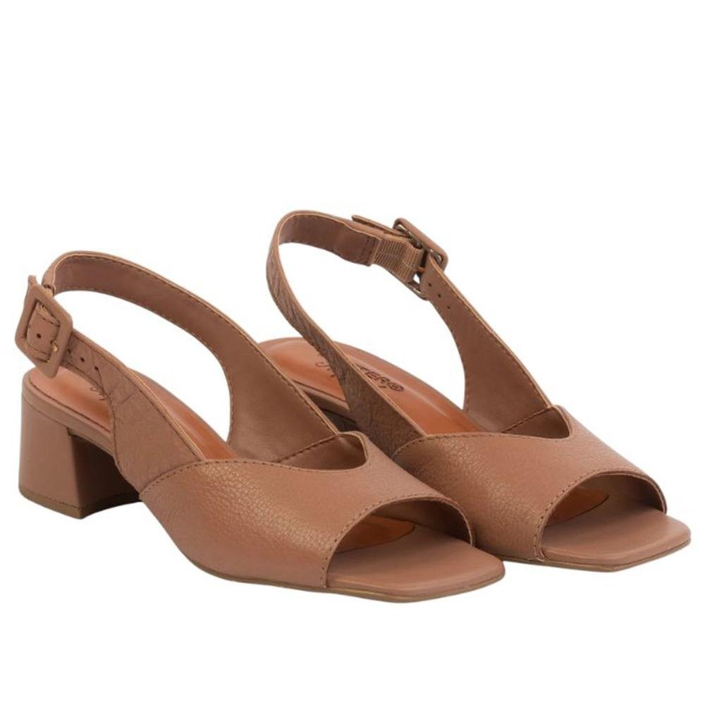 Sandália Feminina Bottero com Salto Bloco 374004 Mouse Marrom 15