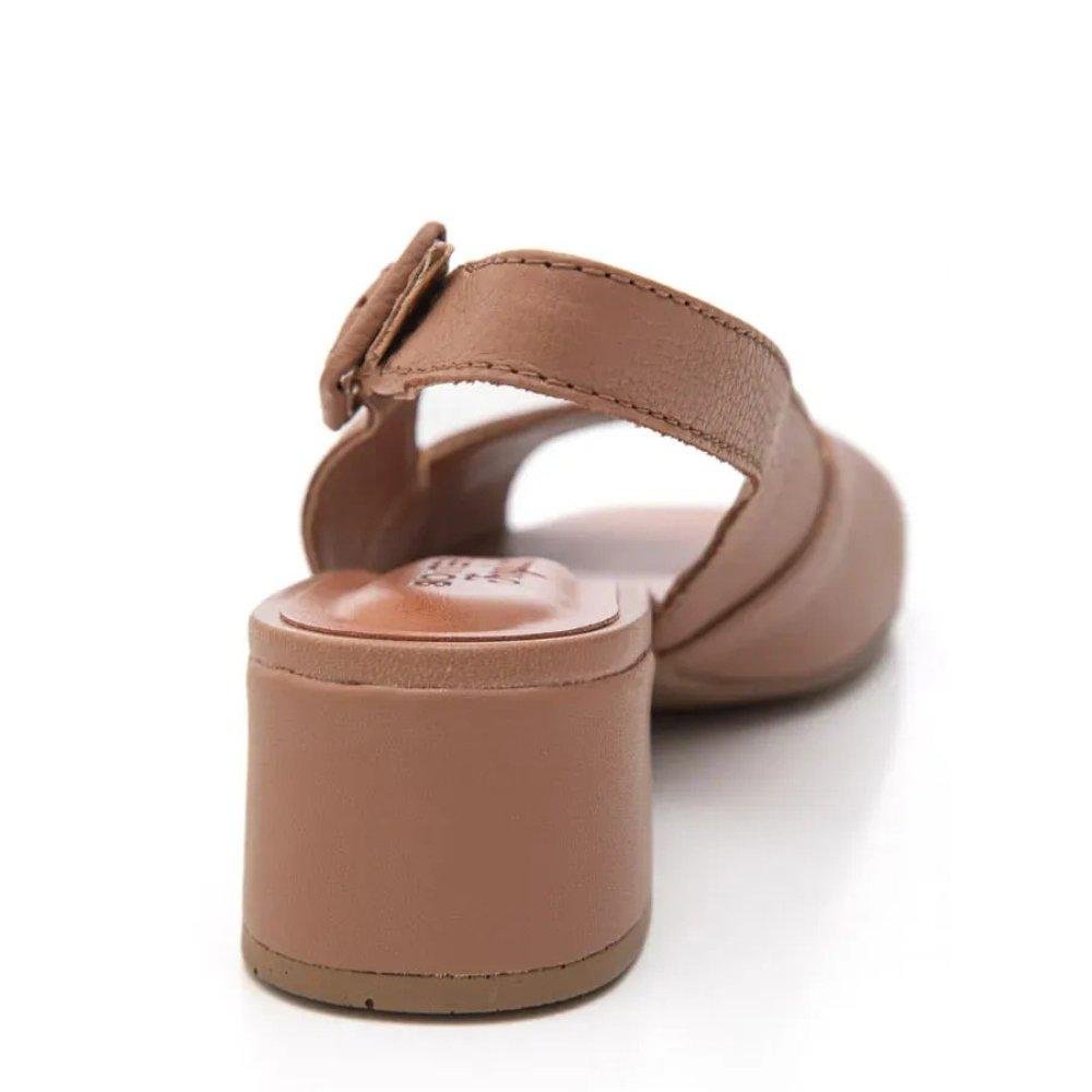 Sandália Feminina Bottero com Salto Bloco 374004 Mouse Marrom 4