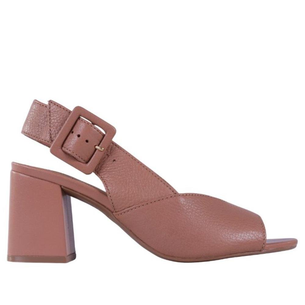 Sandália Feminina Bottero com Salto Bloco 374004 Mouse Marrom 6