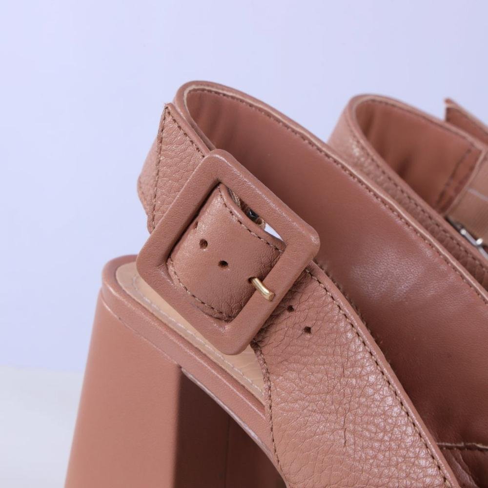 Sandália Feminina Bottero com Salto Bloco 374004 Mouse Marrom 10