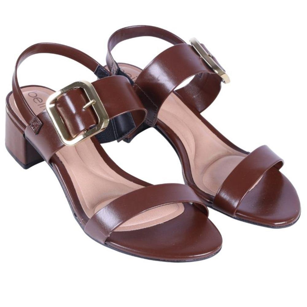Sandália Beira Rio Feminina Napa Madri 8345,644 Conhaque Marrom 4