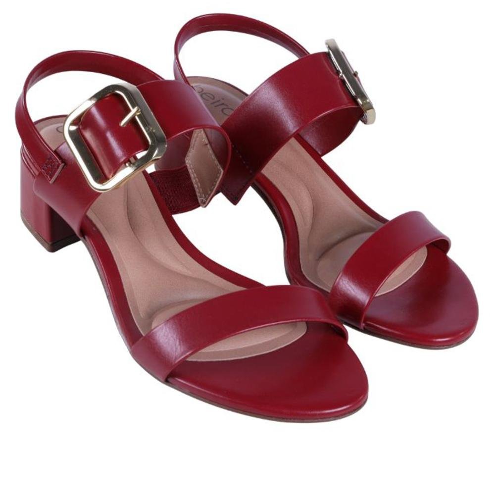 Sandália Beira Rio Feminina Napa Madri 8345,644 Vermelho Vermelho 2