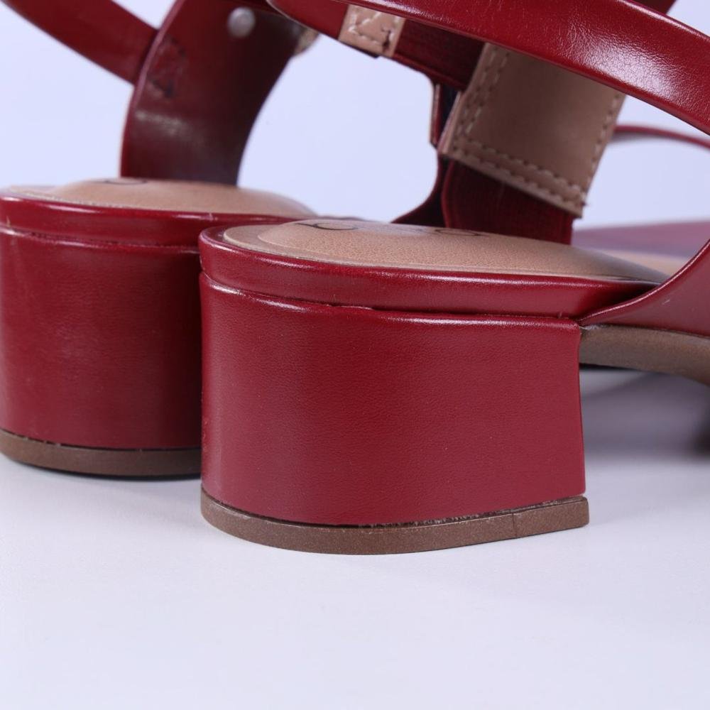 Sandália Beira Rio Feminina Napa Madri 8345,644 Vermelho Vermelho 3