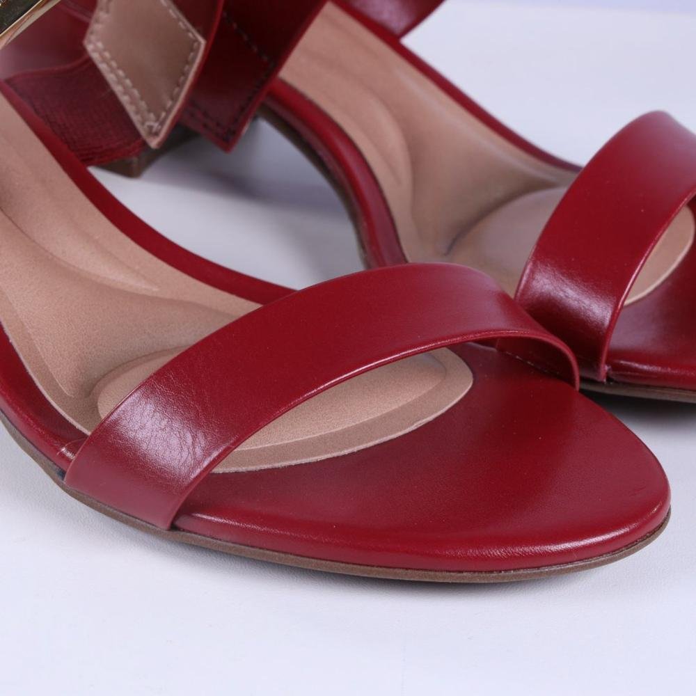 Sandália Beira Rio Feminina Napa Madri 8345,644 Vermelho Vermelho 4