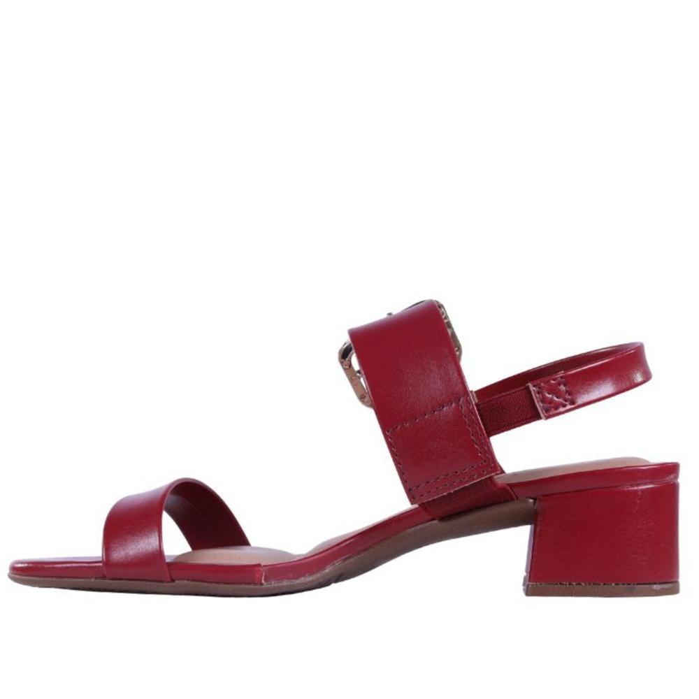 Sandália Beira Rio Feminina Napa Madri 8345,644 Vermelho Vermelho 7