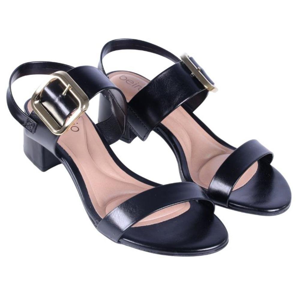 Sandália Beira Rio Feminina Napa Madri 8345,644 Preto Preto 3