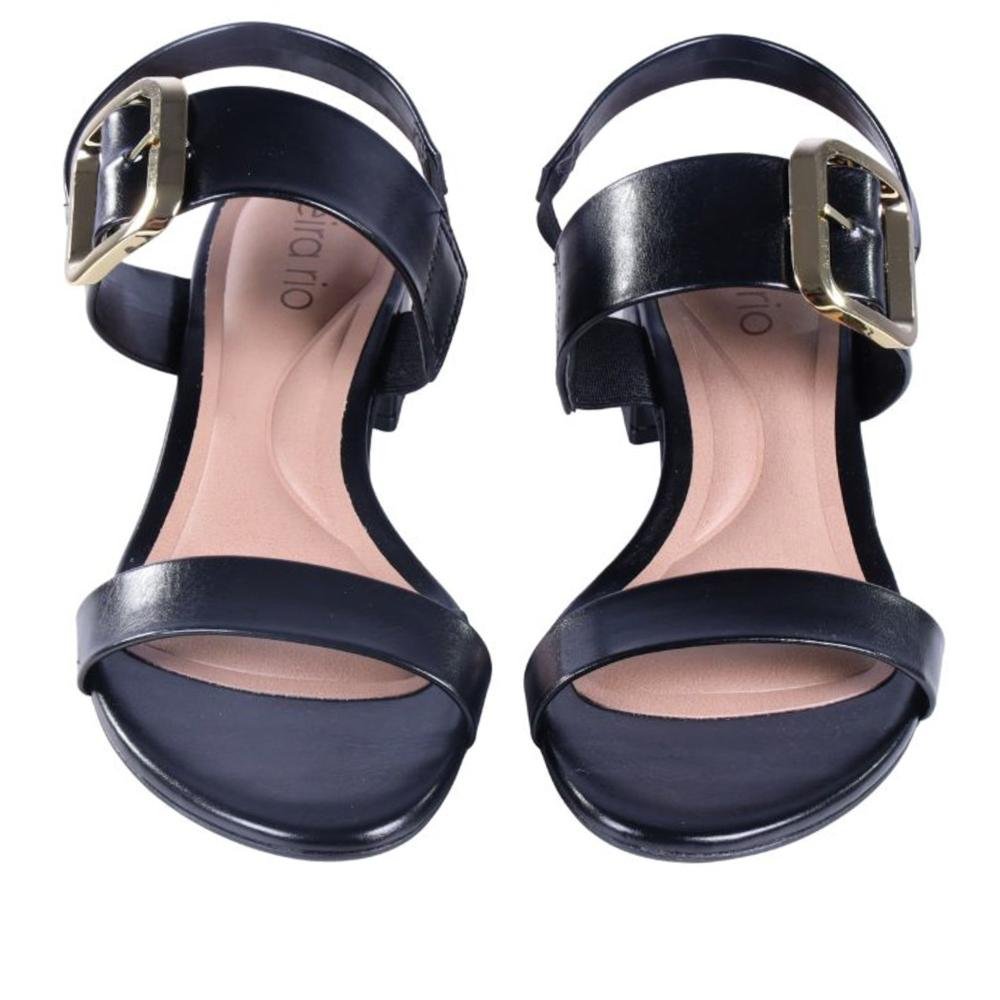 Sandália Beira Rio Feminina Napa Madri 8345,644 Preto Preto 5