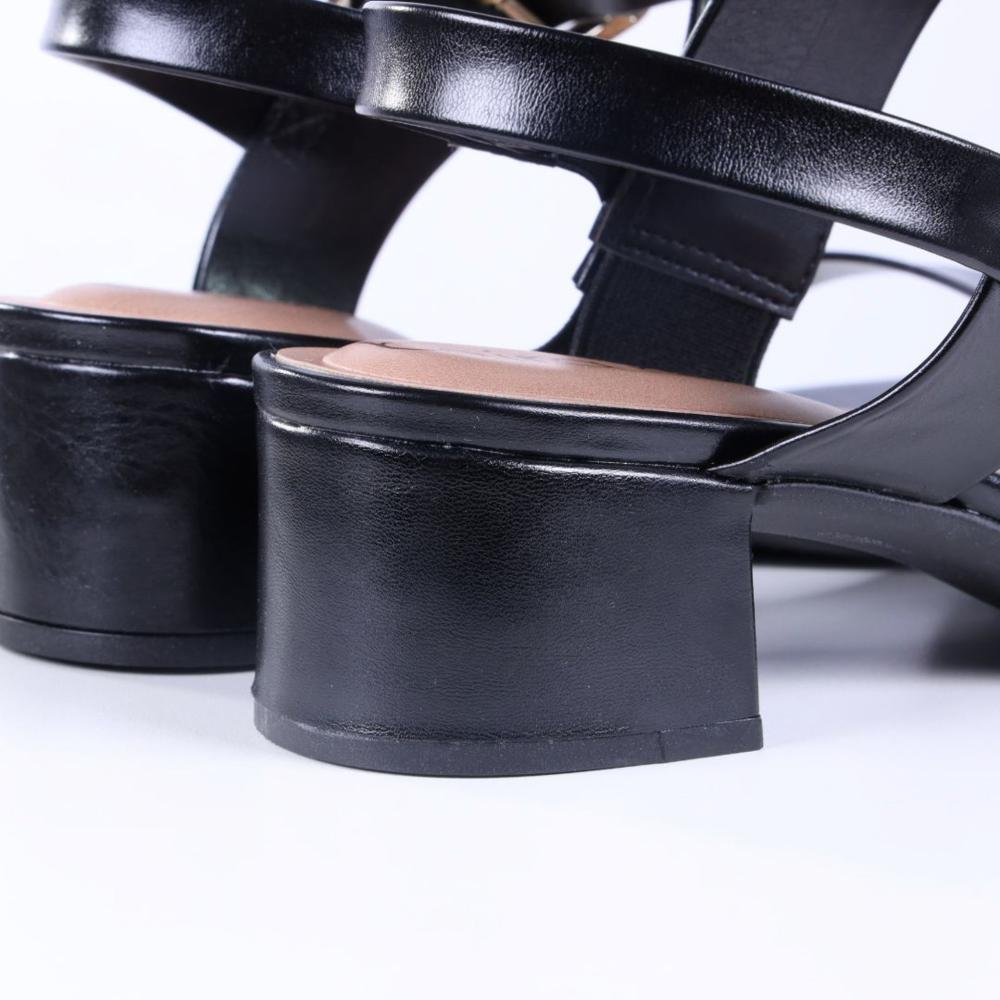 Sandália Beira Rio Feminina Napa Madri 8345,644 Preto Preto 6