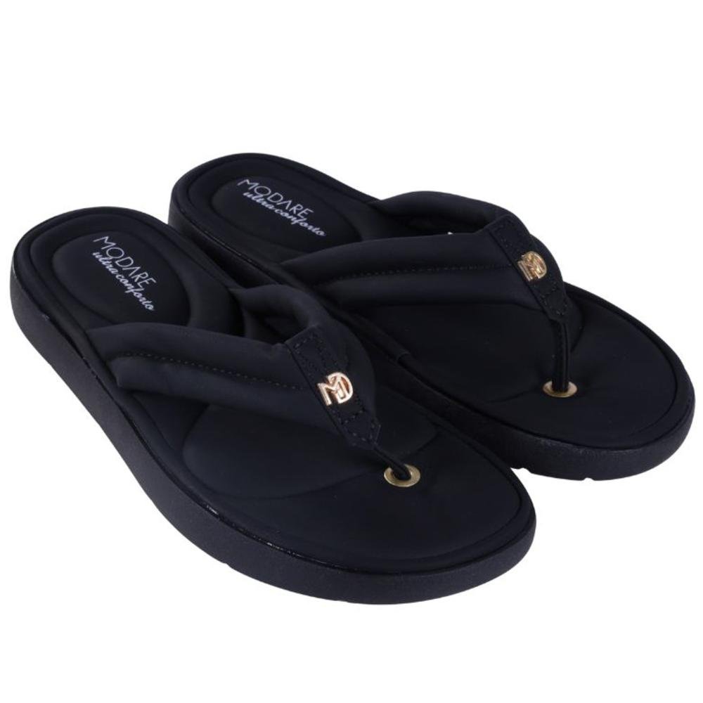 Chinelo Modare Feminina Ultra Conforto 7208.109 Preto Preto 3