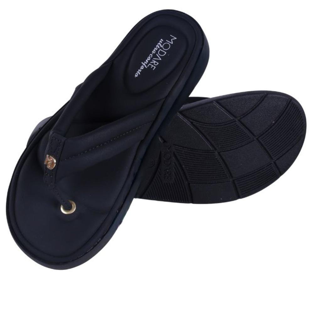 Chinelo Modare Feminina Ultra Conforto 7208.109 Preto Preto 5