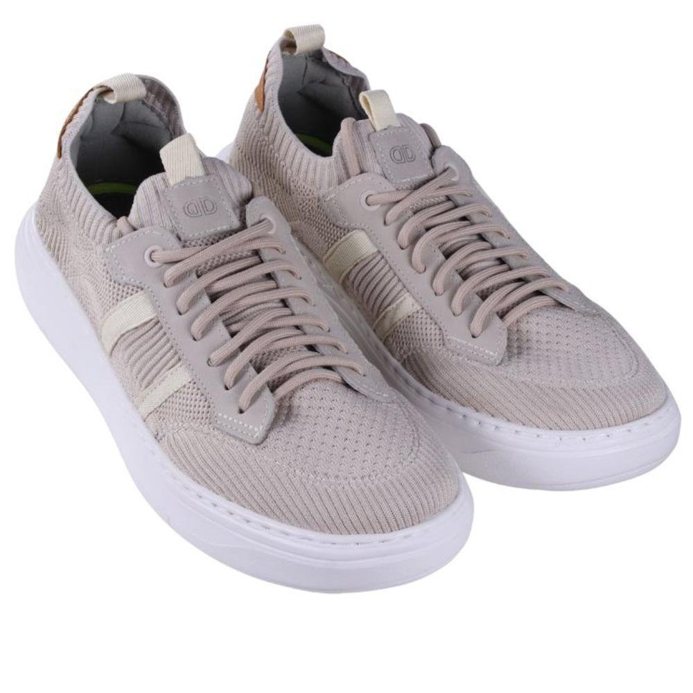 Tênis Masculino Democrata Joe Ultra Light Knit 526105 Off White Bege 3