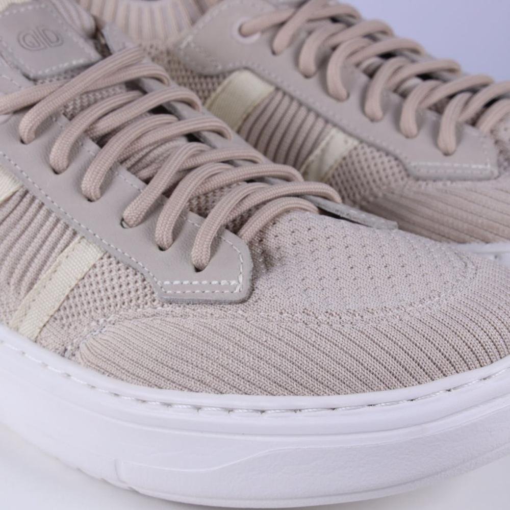 Tênis Masculino Democrata Joe Ultra Light Knit 526105 Off White Bege 5