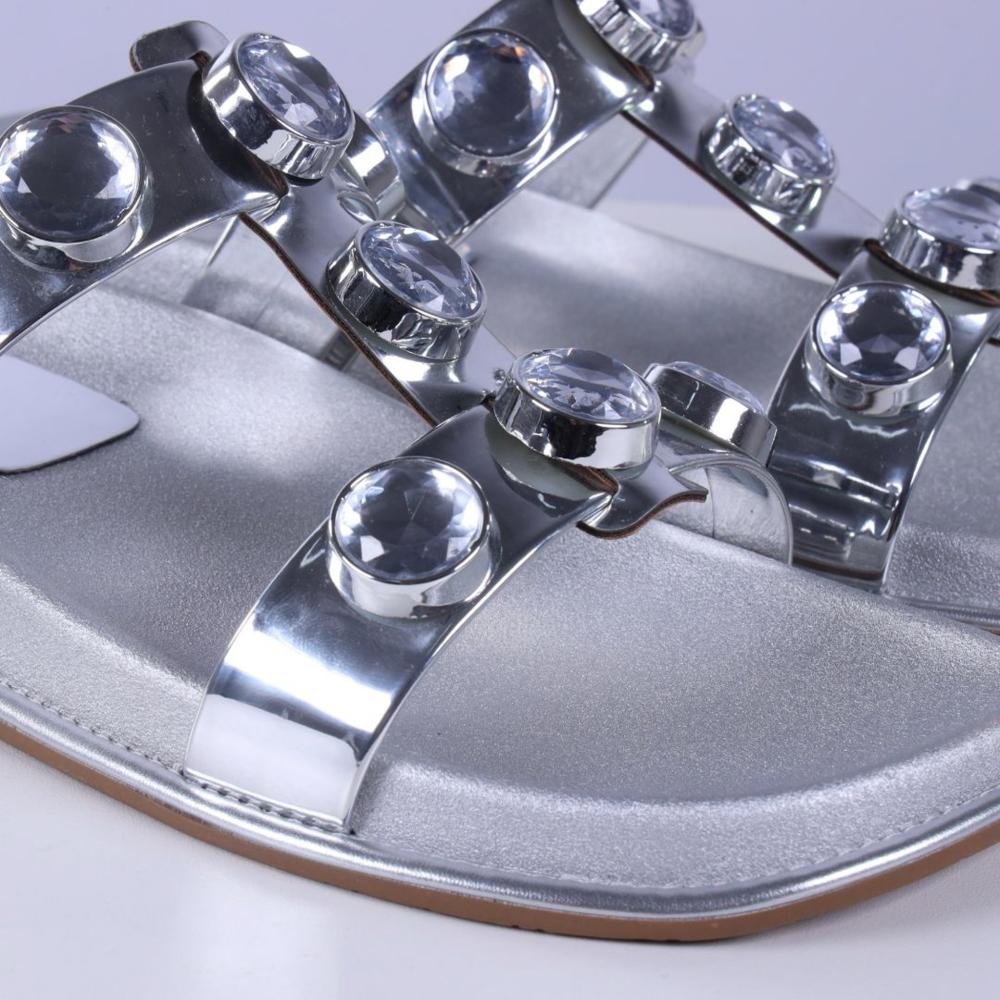 Papete Birk Feminina Zariff 50471-90891 Prata Prata 4