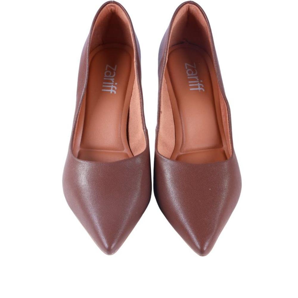 Scarpin Feminino Zariff 7021-230 Chocolate Marrom 5
