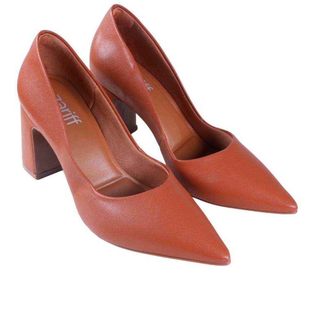 Scarpin Feminino Zariff 7021-230 Caramelo Marrom 2
