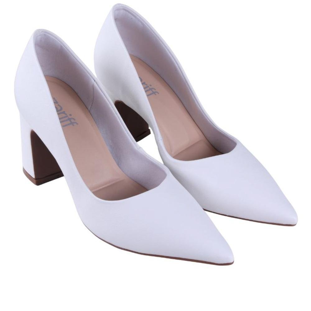 Scarpin Feminino Zariff 7021-230 Branco Branco 2