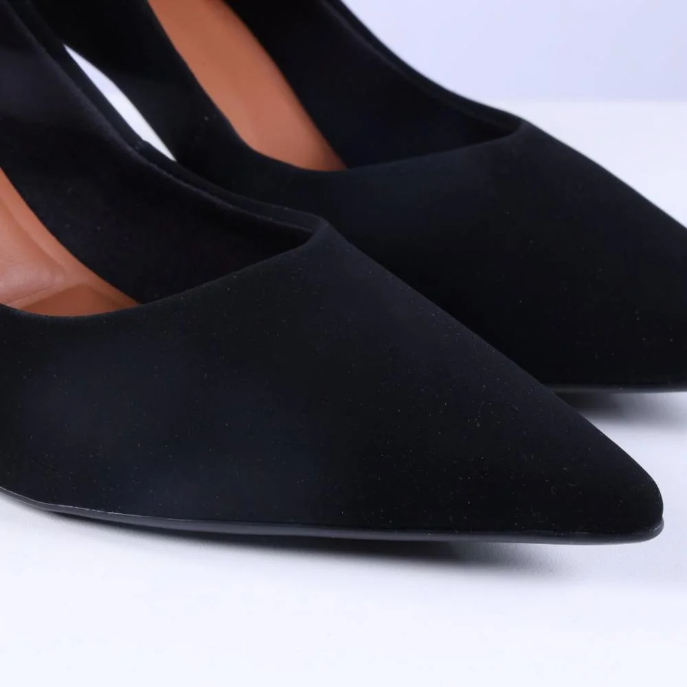 Scarpin Feminino Zariff 7021-230 Preto Nobuck Preto 3