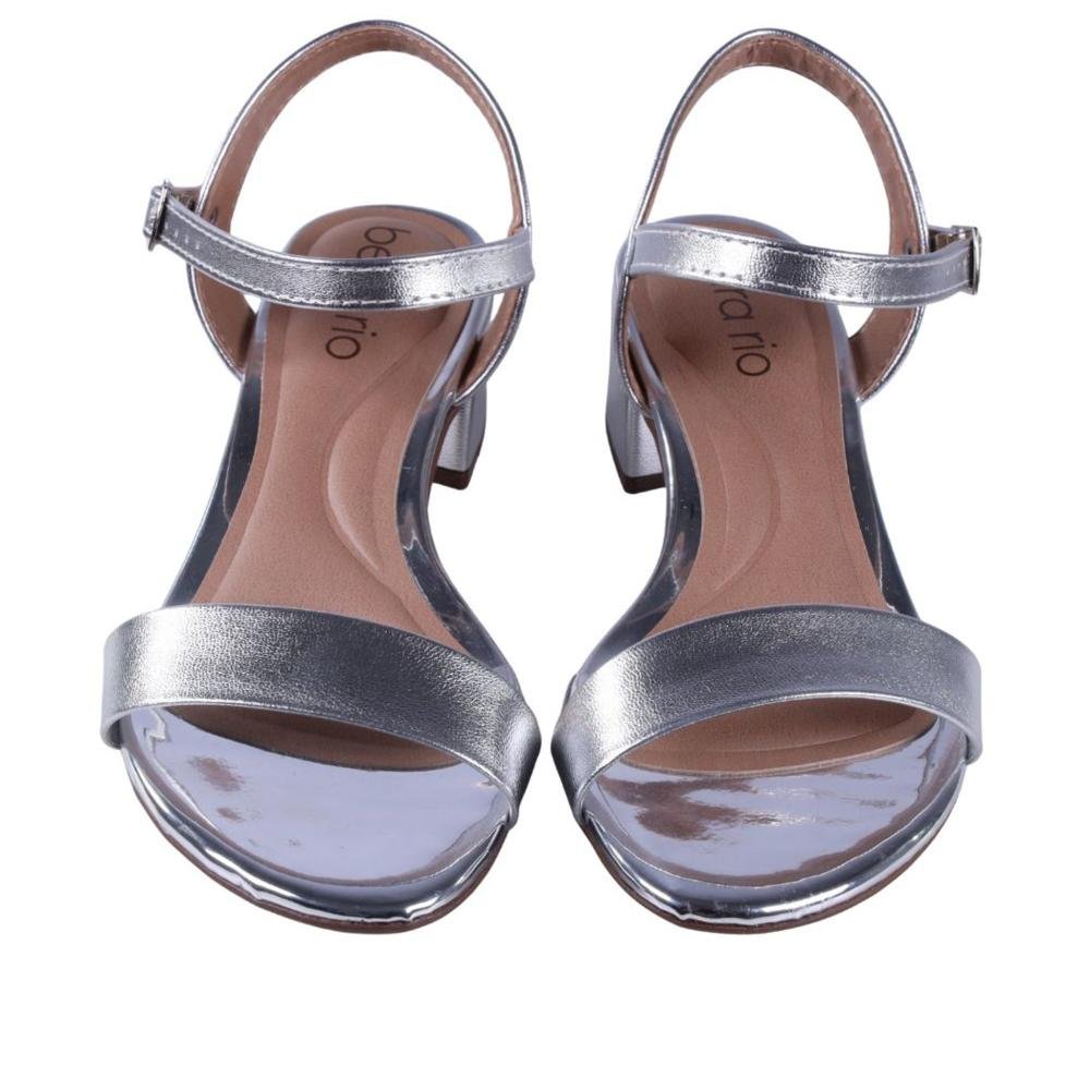 Sandália Beira Rio Feminino 8345,602 Prata Prata 6