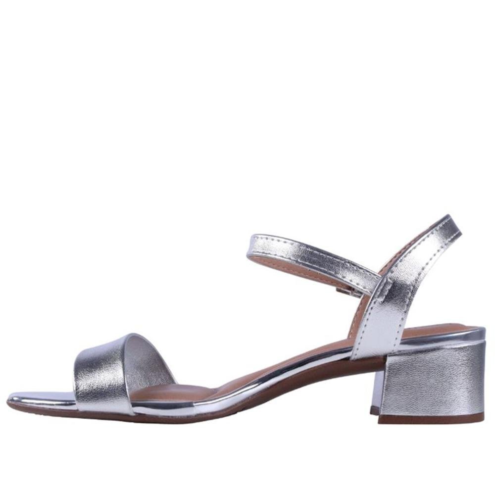 Sandália Beira Rio Feminino 8345,602 Prata Prata 7