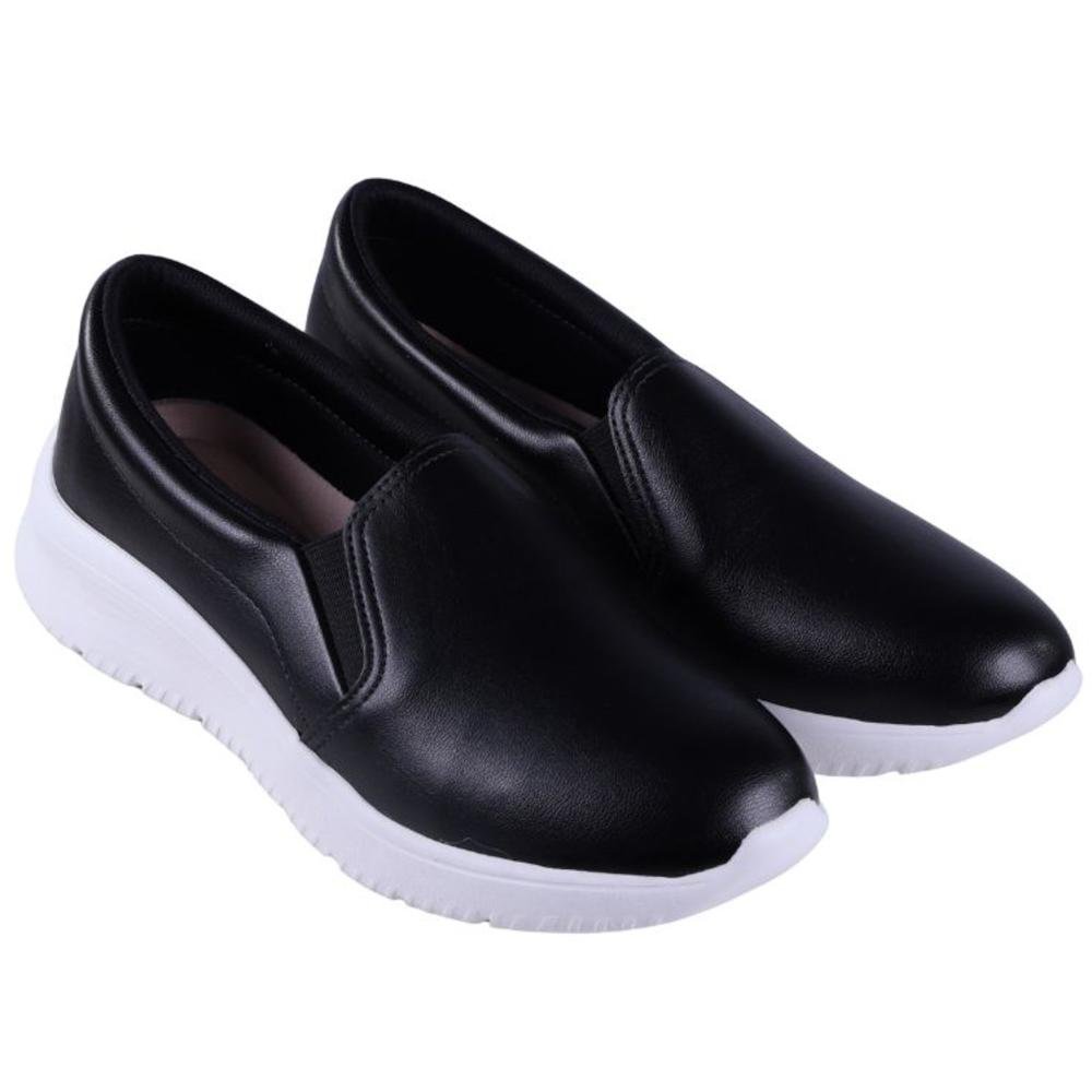 Tênis Beira Rio Feminino Slip On 4332.100 Preto Preto 2