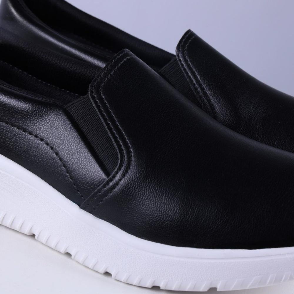 Tênis Beira Rio Feminino Slip On 4332.100 Preto Preto 3