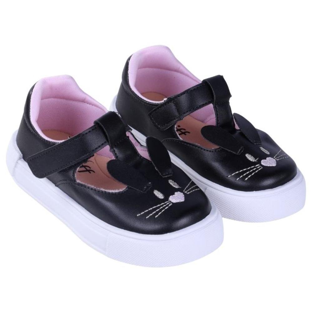 Tênis Infantil Feminino Zariff 209-11 Preto Preto 2