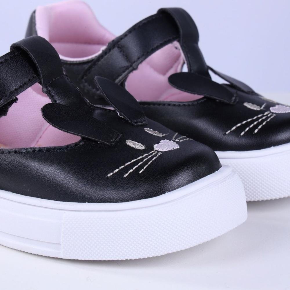 Tênis Infantil Feminino Zariff 209-11 Preto Preto 3