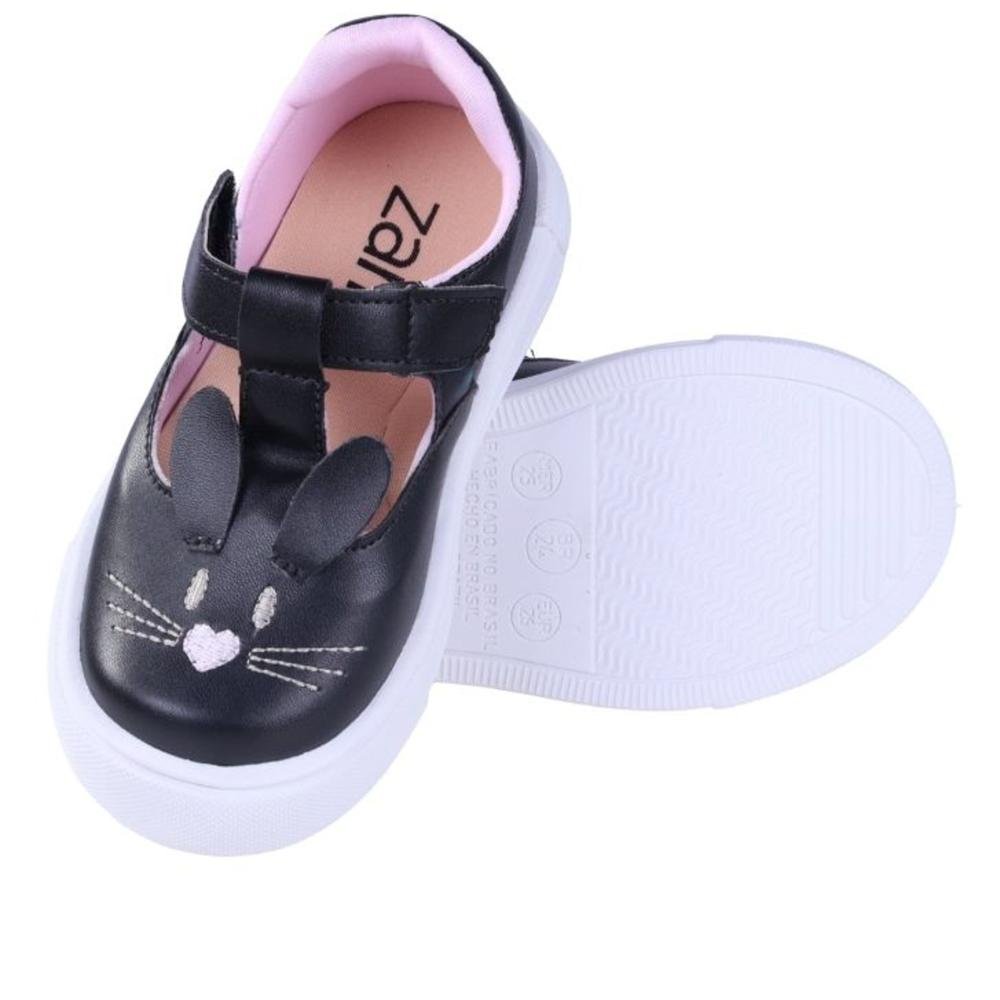 Tênis Infantil Feminino Zariff 209-11 Preto Preto 5