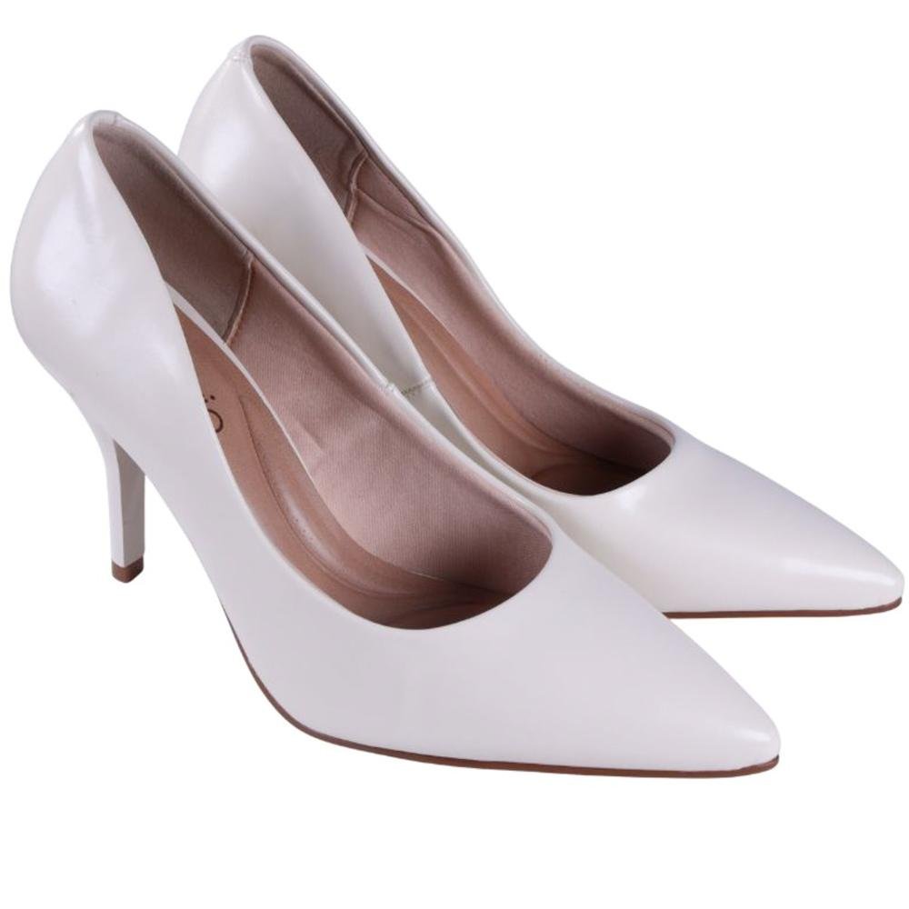 Scarpin Feminino Beira Rio 4122.1400 Off White Branco 2