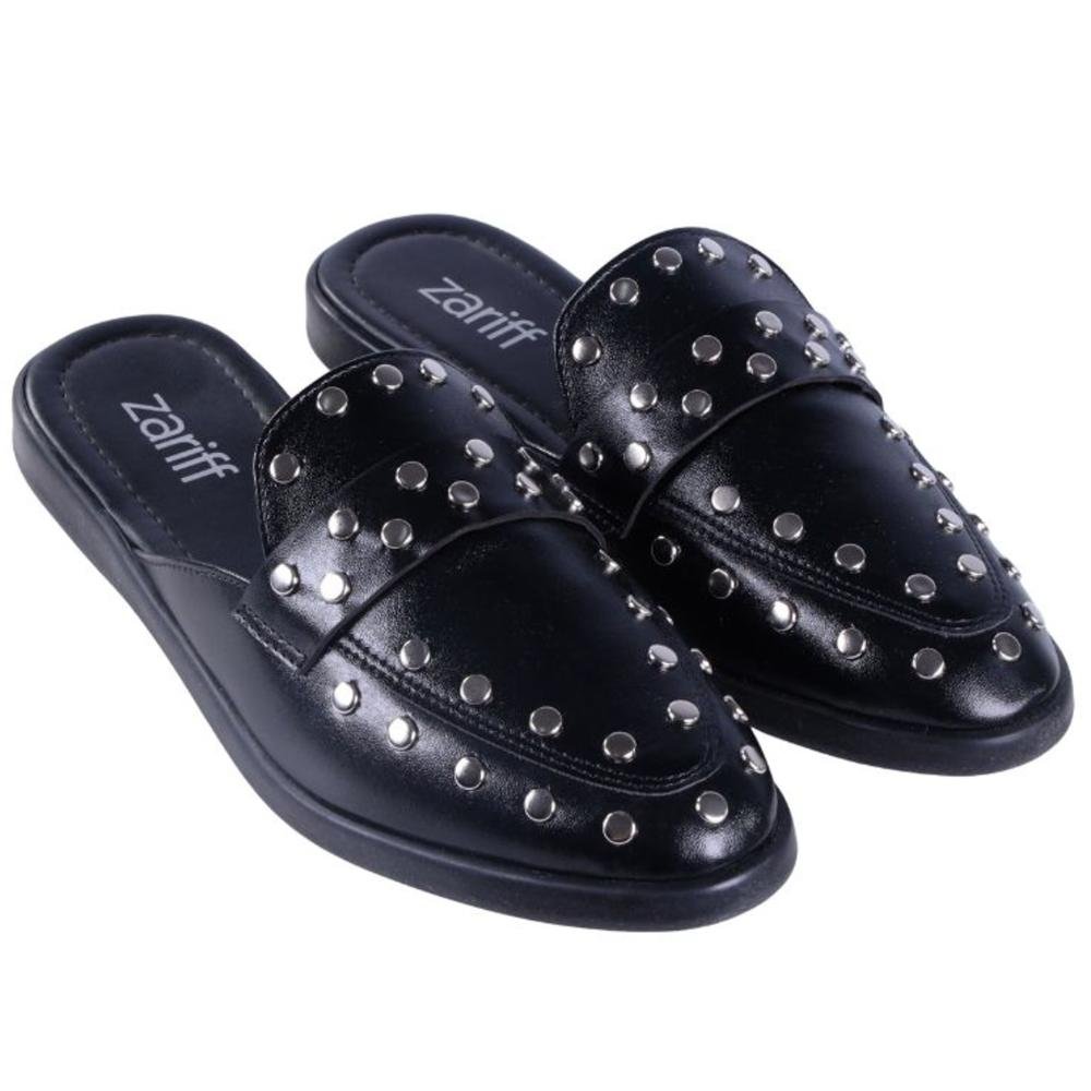 Mule Feminino Zariff 5337.11809 Preto Brilho Preto 2