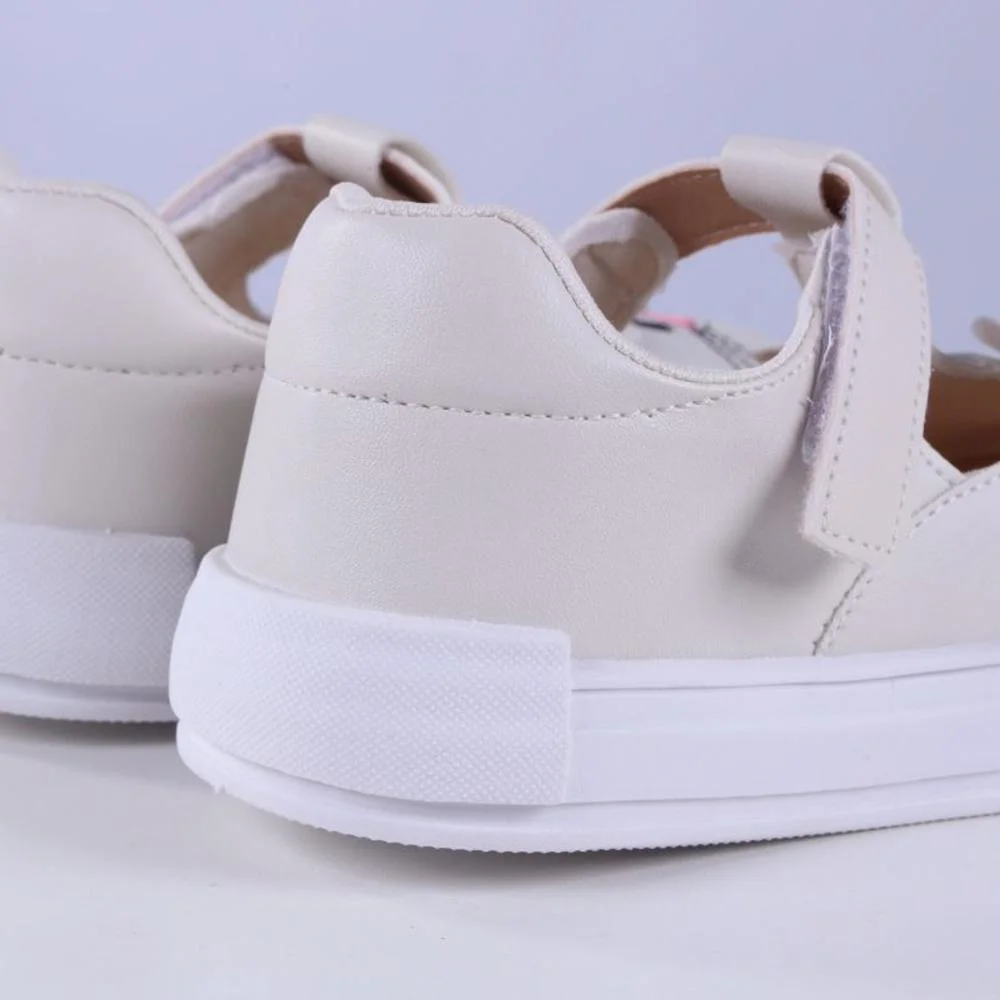 Tênis Infantil Feminino Zariff 209-11 Off White Bege 5