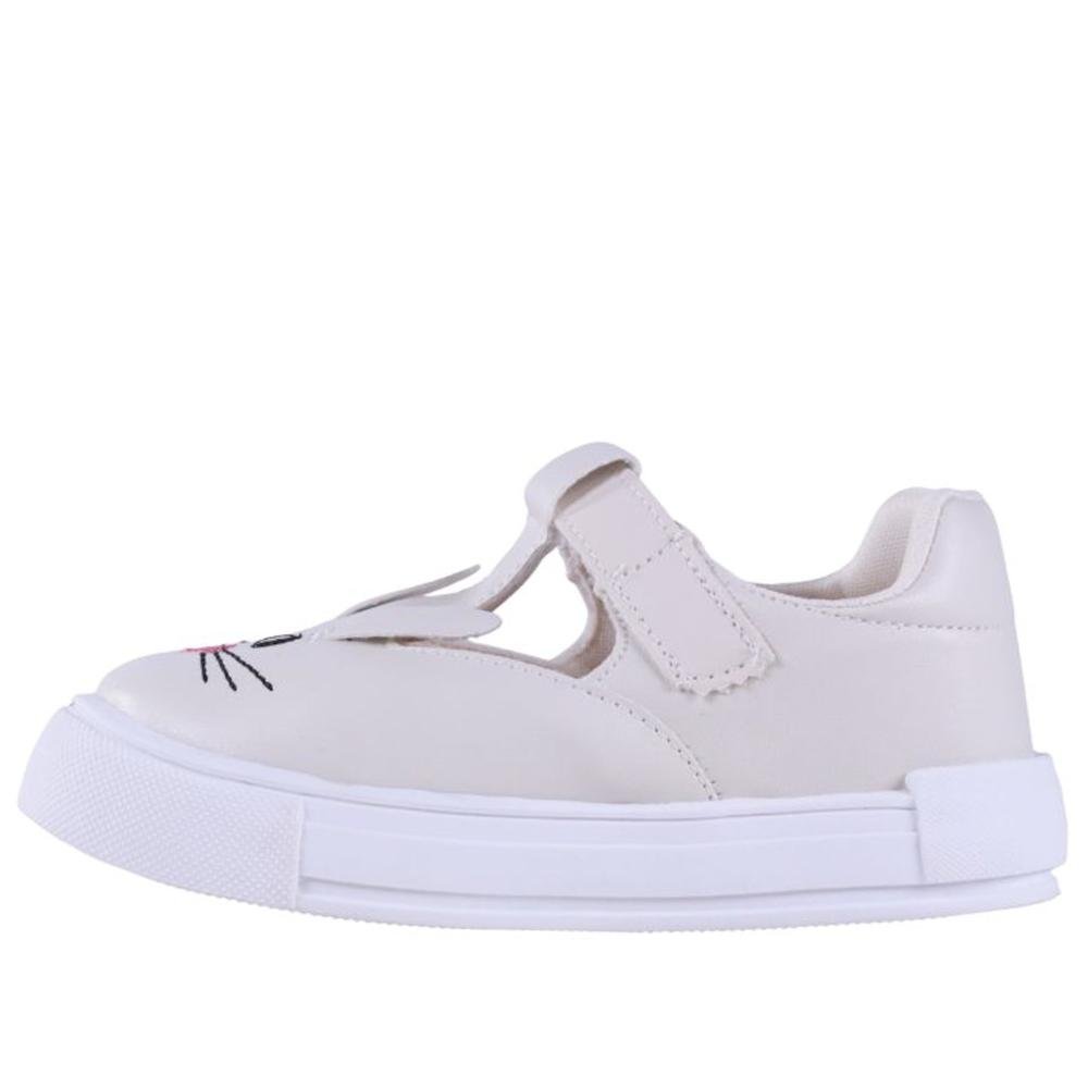 Tênis Infantil Feminino Zariff 209-11 Off White Bege 7