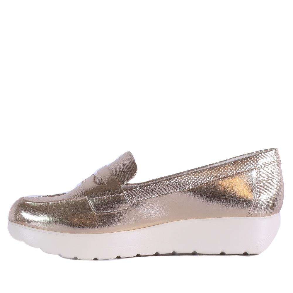 Mocassim Comfortflex Feminino 25-59401 Ouro Dourado 2