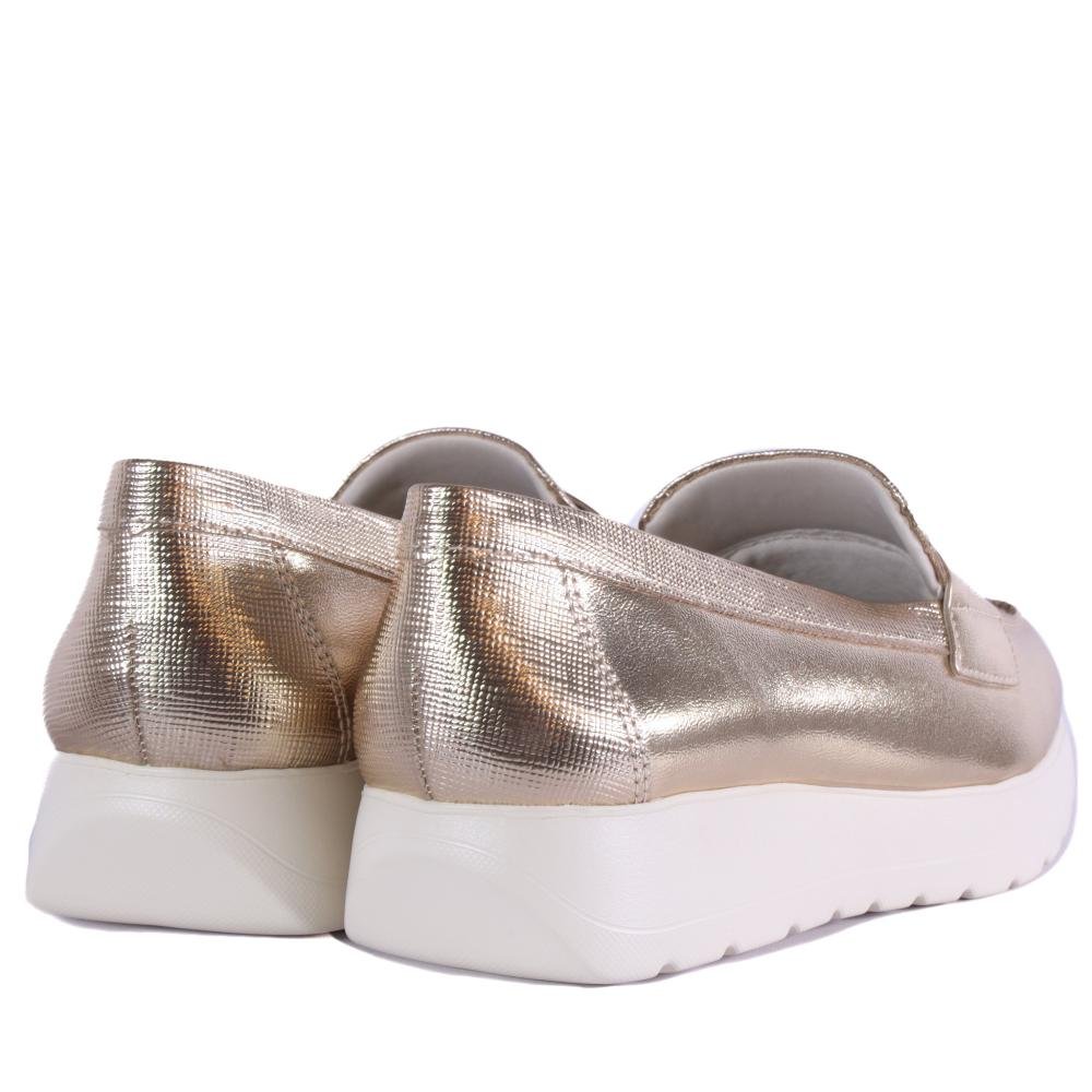 Mocassim Comfortflex Feminino 25-59401 Ouro Dourado 5
