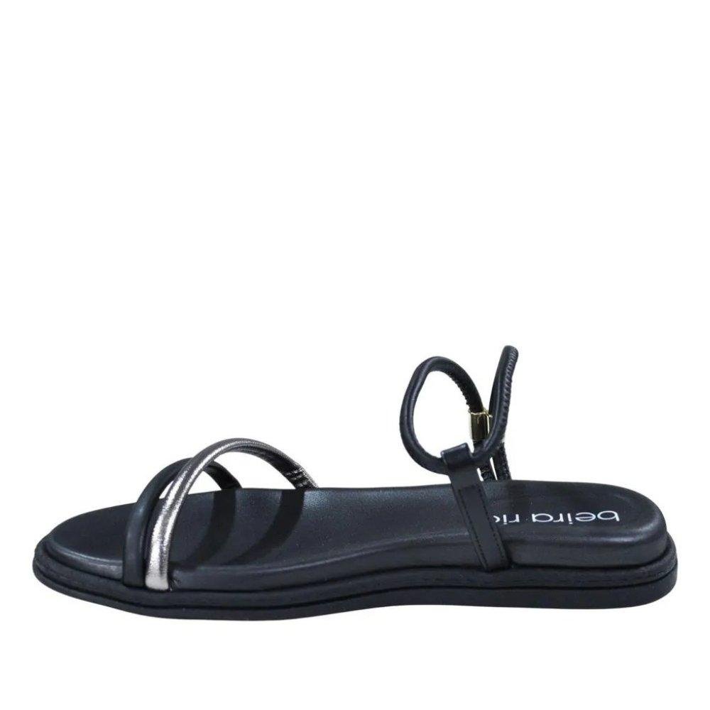 Sandália Rasteira Beira Rio Feminina 8488,113 Preto Preto 3