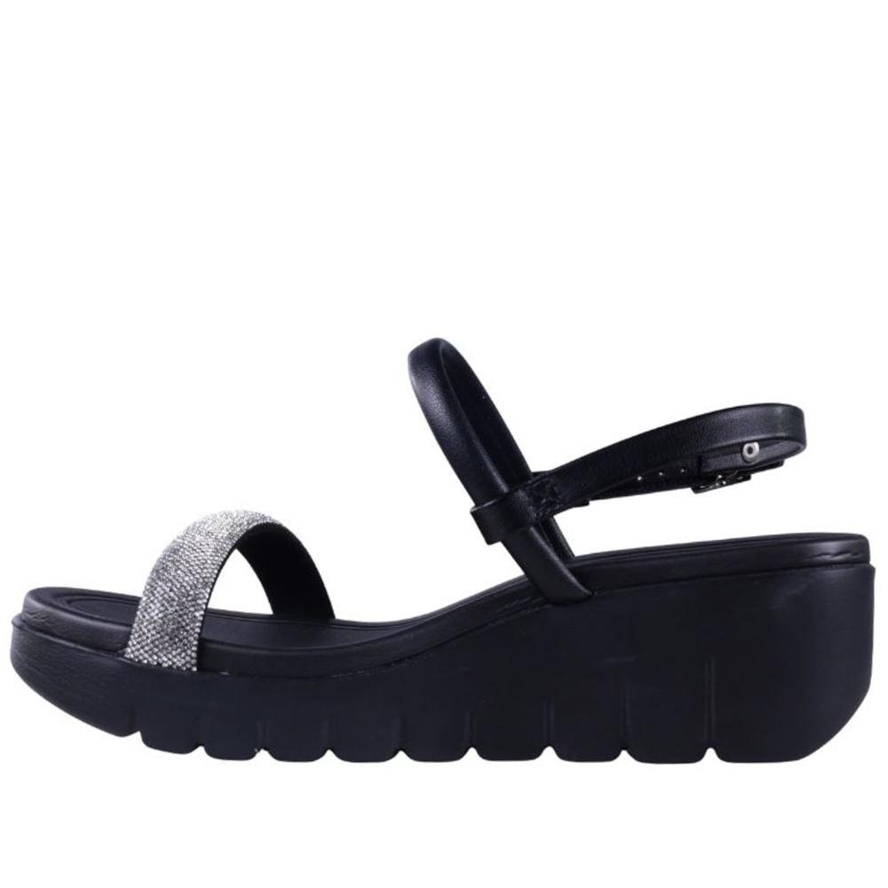 Sandália Anabela Feminina Moleca 5536,106 Preto 2
