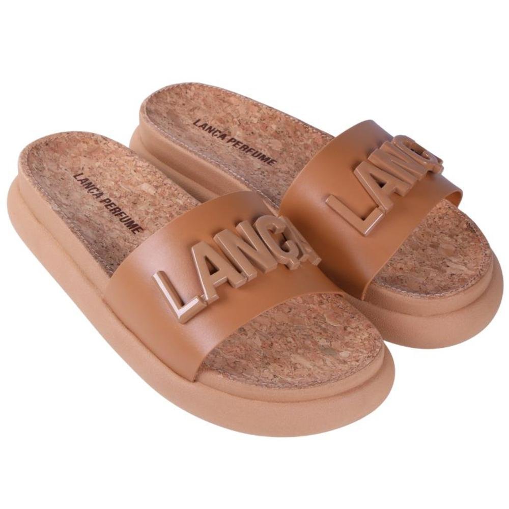 Chinelo Slide Lança Perfume Feminino 537sl000124 Camel Marrom 2