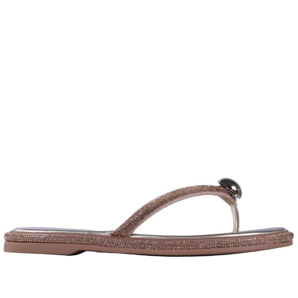 Chinelo Rasteiro Feminino Zariff 1931-61 Ouro Light