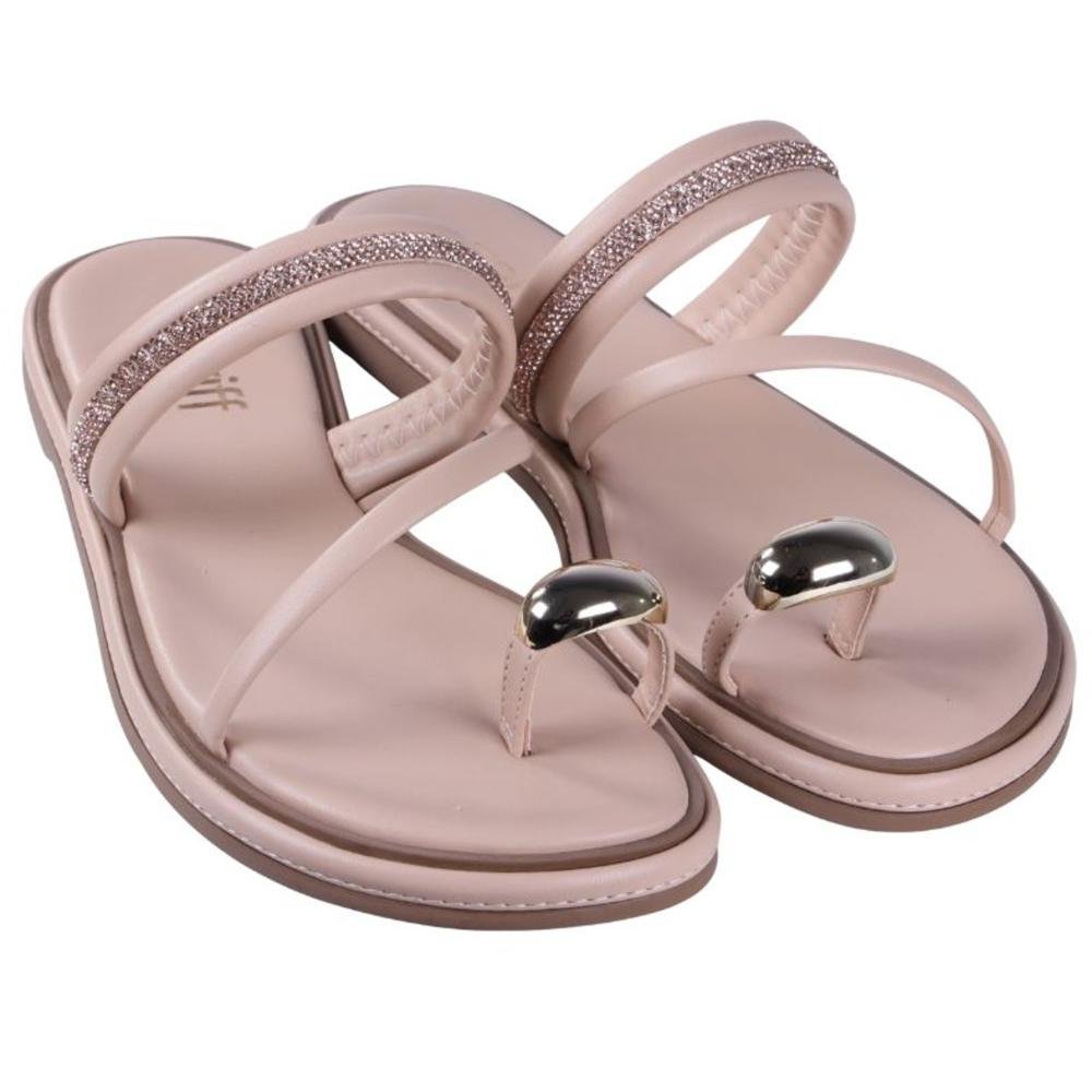 Sandália Feminina Rasteira Zariff 1931-52 Amendoa Bege 2