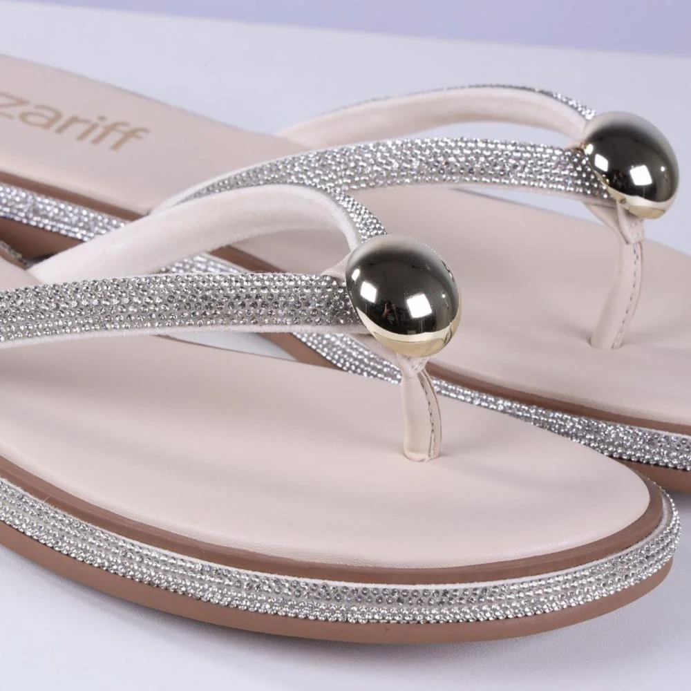 Chinelo Rasteiro Feminino Zariff 1931-61 Panna Bege 3