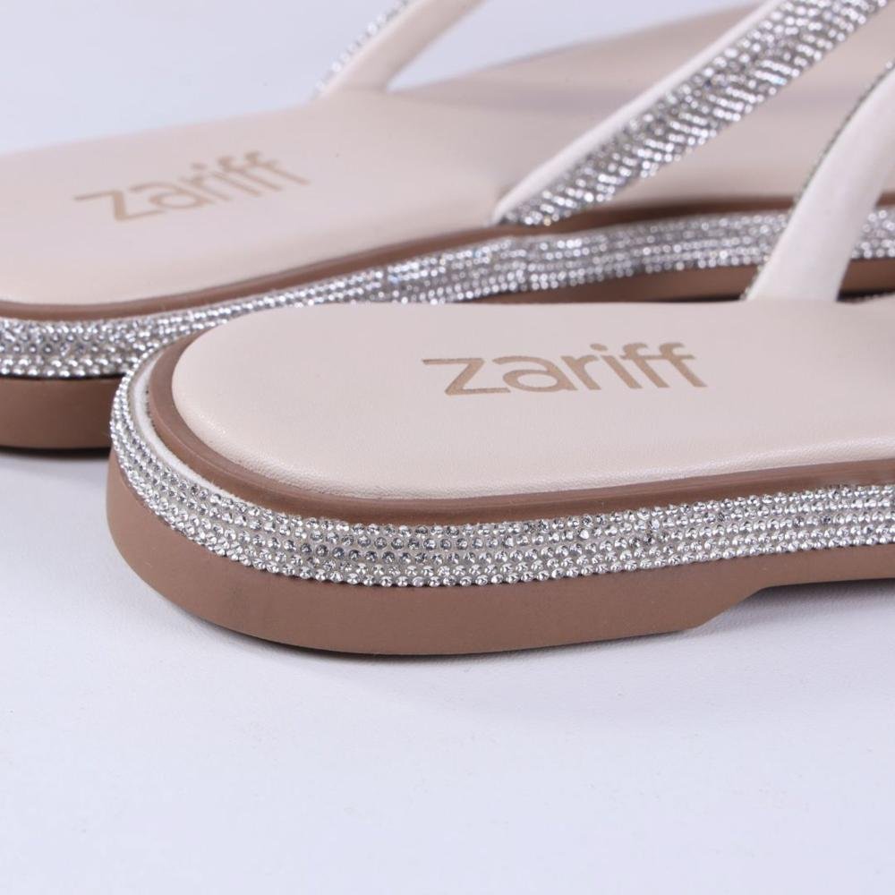 Chinelo Rasteiro Feminino Zariff 1931-61 Panna Bege 4