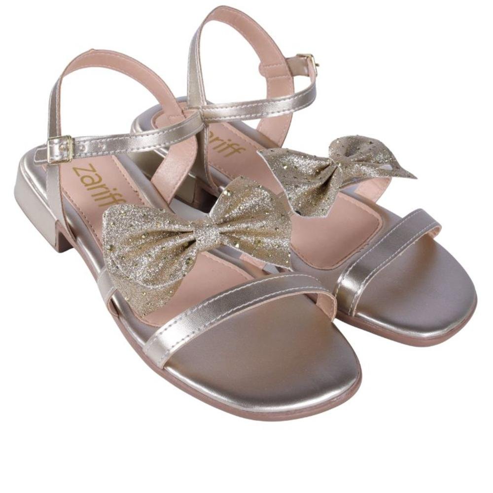 Sandália Infantil Zariff Menina 309-08 Ouro Light Dourado 2
