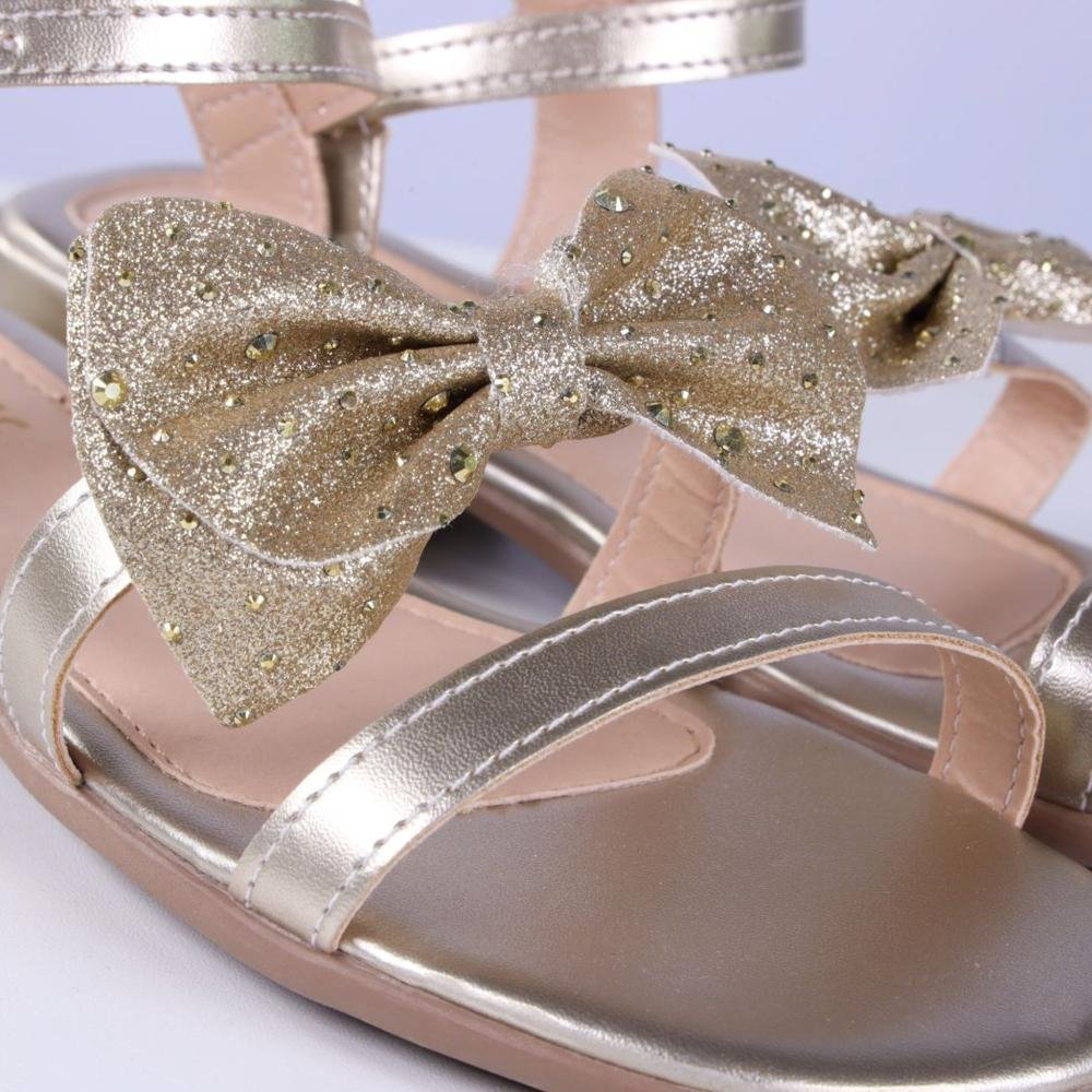 Sandália Infantil Zariff Menina 309-08 Ouro Light Dourado 3