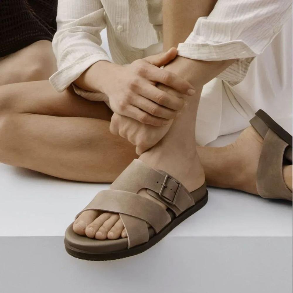 Sandália Masculina Democrata 55401 Rato Bege 2