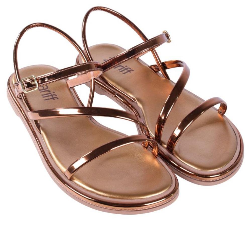 Sandália Feminina Rasteira Zariff 1931-65 Bronze Cobre 3