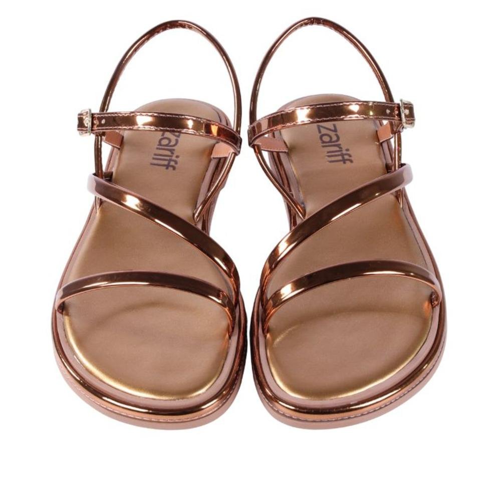 Sandália Feminina Rasteira Zariff 1931-65 Bronze Cobre 7