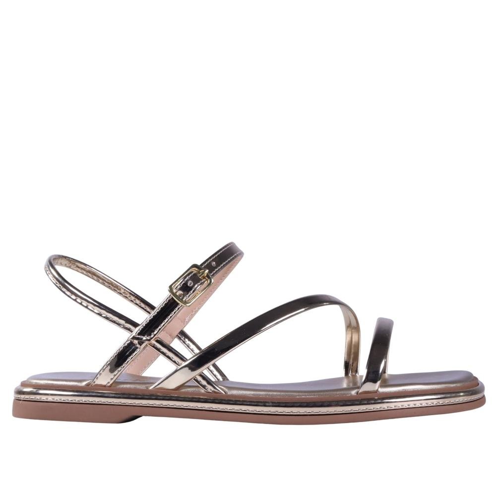 Sandália Feminina Rasteira Zariff 1931-65 Ouro Light