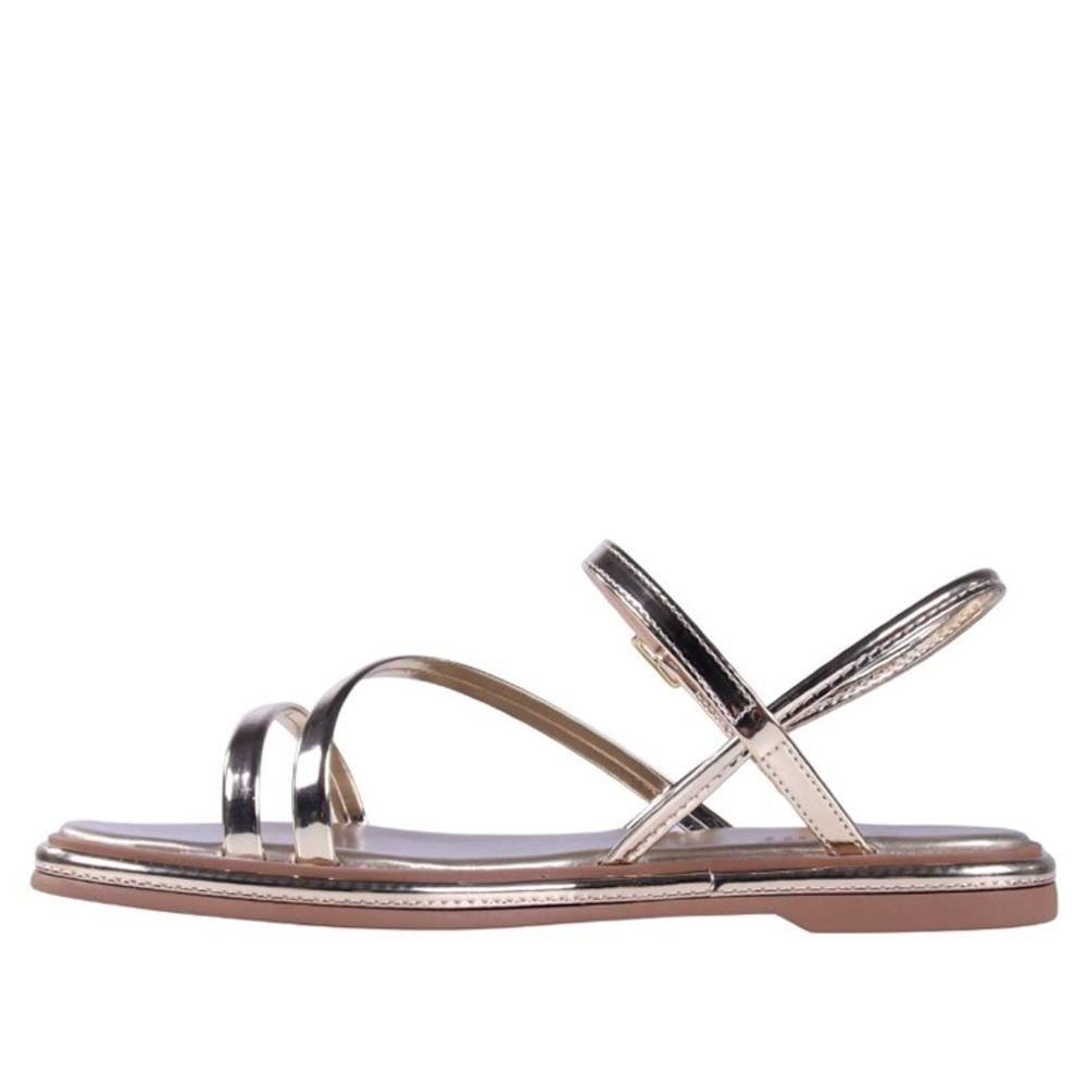 Sandália Feminina Rasteira Zariff 1931-65 Ouro Light Dourado 8