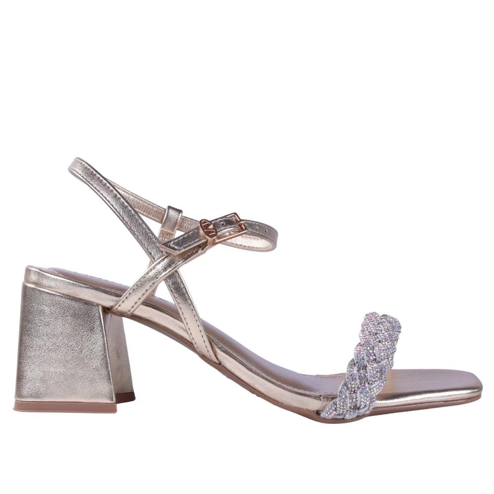 Sandália Feminina Via Marte 100-016 Gold