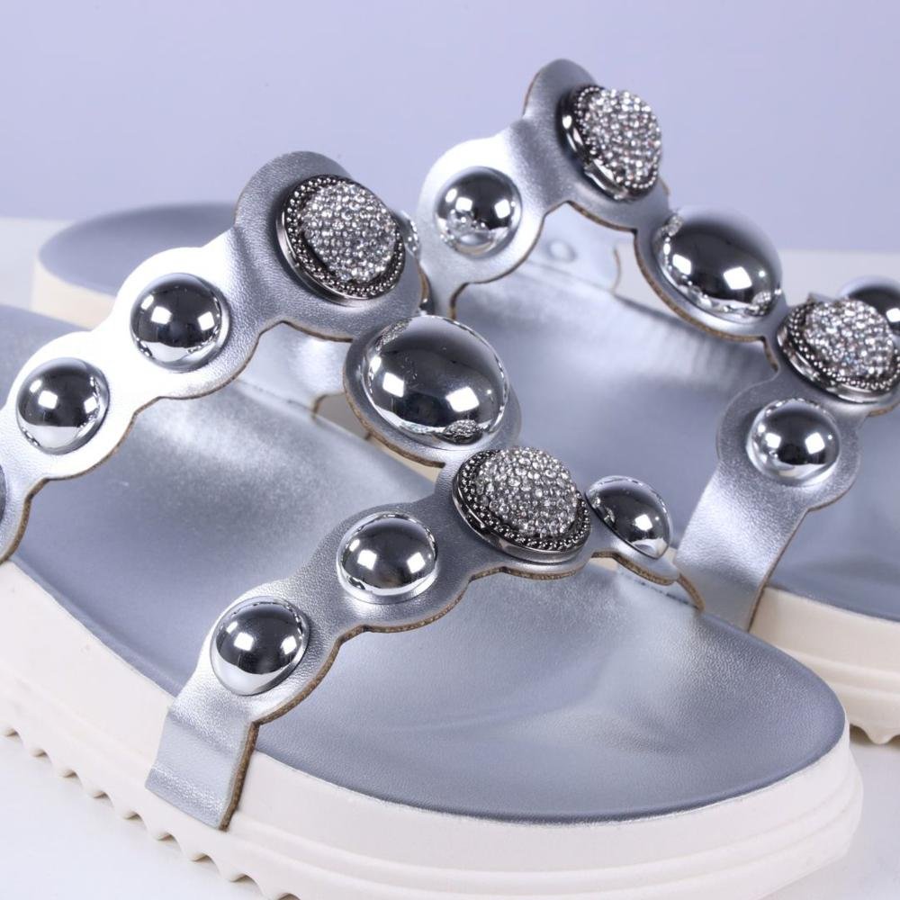 Papete Feminina Zariff Pp902 Prata Prata 4